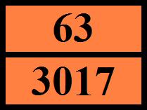 Transpordi käitamise erieeskirjad (ADR) : S2, S9 Ohu nr (Kemleri arv) : 63 Oranžid numbrimärgid : Tunnelis liiklemise piirangud (ADR) : D/E - merevedu Erisäte (IMDG) : 61, 223, 274 Piiratud kogused