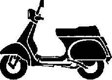 3.4.1.1.2. Motoroller[(DIN70010) UK: Scooter, D: Motorroller, Fr:Scooter] Definitsioon: Motoroller on mootorratas, millelkütusepaak ja mootor ei asu juhi jalgadevahelises alas.