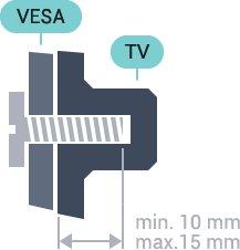 Seadistamine Veenduge, et teleri VESA-standardile vastava kinnituse külge kinnitamisel kasutatavad metallkruvid ulatuvad umbes 10 mm sügavusele teleri keermepukside sisse. 2.1 Ettevaatust!