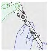 B) Laske ravimil viaalikaela valguda. C) Suruge õhk viaali ja oodake, kuni õhumull tõuseb üles. D) Tõmmake ravim süstlasse. Väikeste õhumullide esinemine süstlas on normaalne. Märkus.