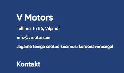 Joonis 3b*. Viljandi VW Motorsi veebileht. Kuvatõmmis. 08.04.2021. https://vmotors. volkswagen.ee/ Joonis 4a. H&M Tartus. 27.03.