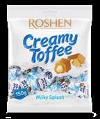 ROSHEN CREAMY TOFFEE MILKY SPLASH KOOREKOMPVEKID 150 g Kонфеты 1.39 0 95 6.33/kg 0 85 5.