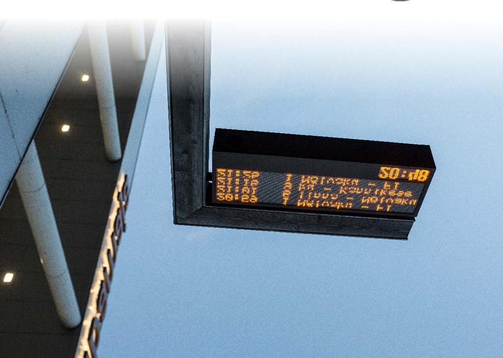Tartu bussipeatuste elektroonilistel tabloodel kuvatakse sõiduplaani info.