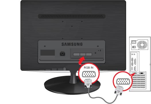 2-5 Arvutiga ühendamine Ühenduskaabel võib toote mudelist sõltuvalt erineda. 1. Ühendage toode arvutiga vastavalt arvuti poolt toetatavale videoväljundile.