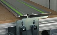Additional work precision and safety is provided by the adhesive cushion on the rail: it stops the rail from
