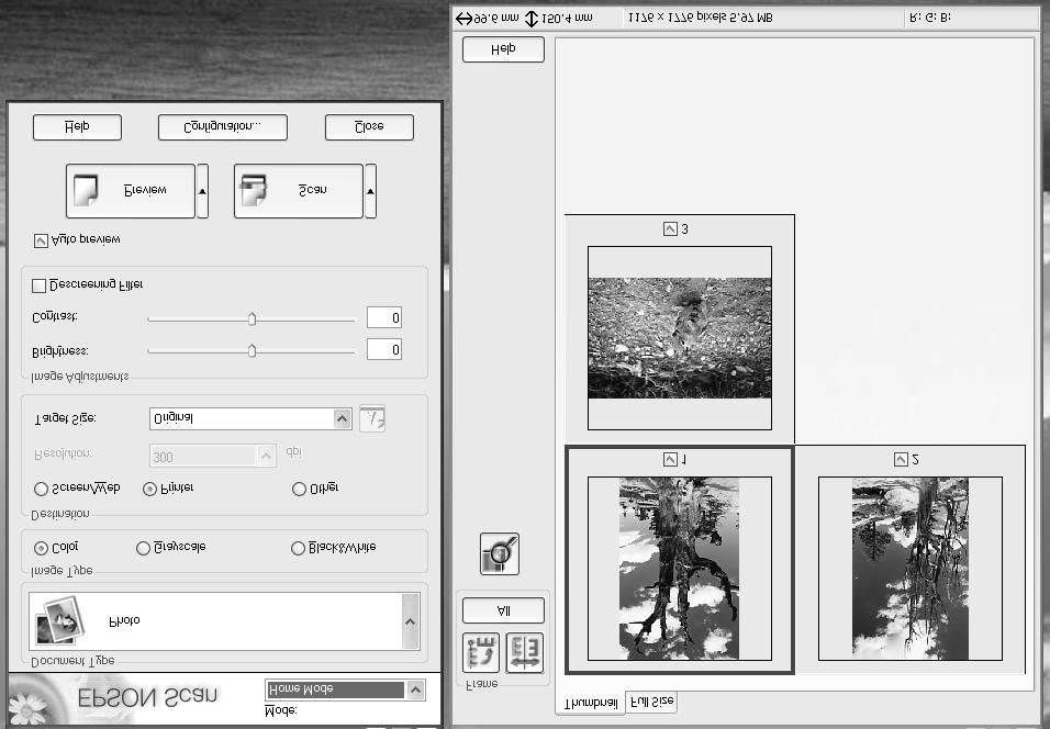 Kujutisi võib skaneerida suvalise TWAIN-iga ühilduva programmi abil, nt Adobe Photoshop. Kui programmis on skanneri või TWAIN-iga ühilduva seadme valimise menüü, valige EPSON GT-15000.