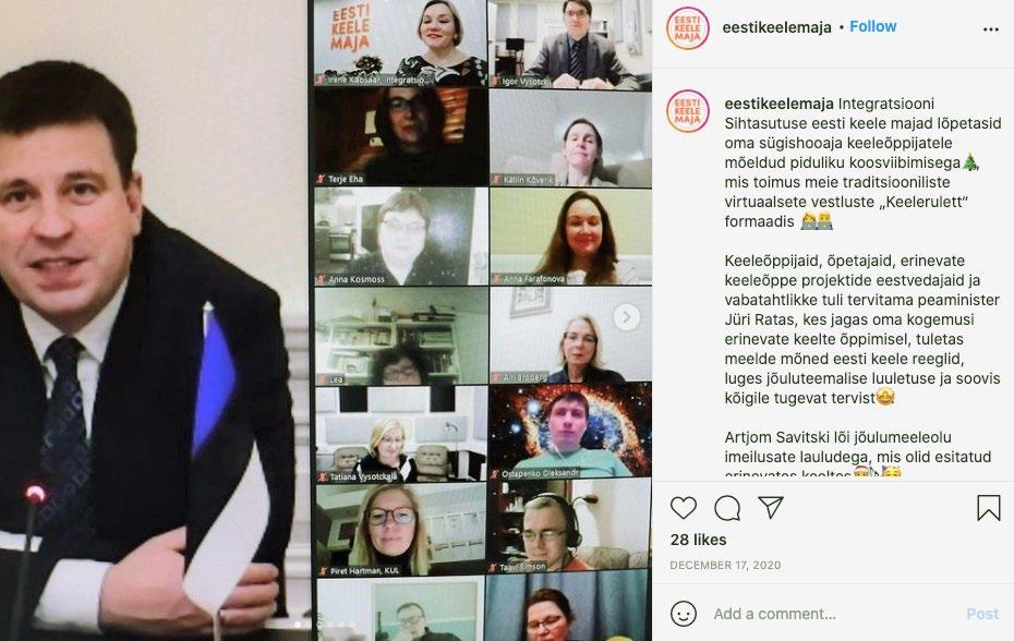 Eesti keele majade Facebooki ja Instagrami lehtedel saavad jäädvustatud paljud toredad hetked. Ühiskonnas nähtav Integratsiooni Sihtasutuse tegemised on regulaarselt kajastatud meediaväljaannetes.