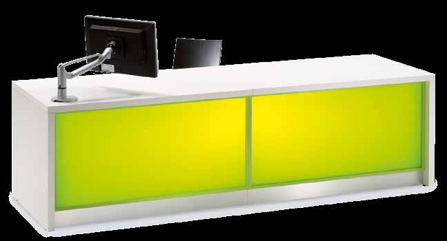 FRONT PANEL OPTIONS CONFIGURATION NO. 26 800 2480 Rectangular counters (with acrylic front panels and lighting) Components Article no.