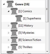 From here on, to apply this new genre to a book (a comic book, presumably), you can either drag the book onto the genre, or add it to the book using edit metadata in exactly the same way as done