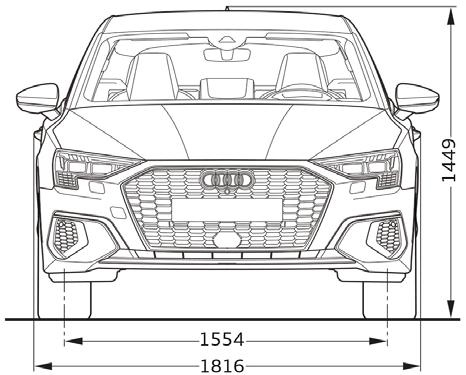 Audi A3 Sportback mõõdud:
