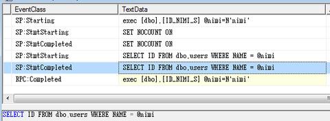 SETNOCOUNT ON DECLARE@sql NVARCHAR(MAX) SELECTID FROM dbo.users WHERE NAME = @nimi SET@sql='SELECT ID FROM dbo.