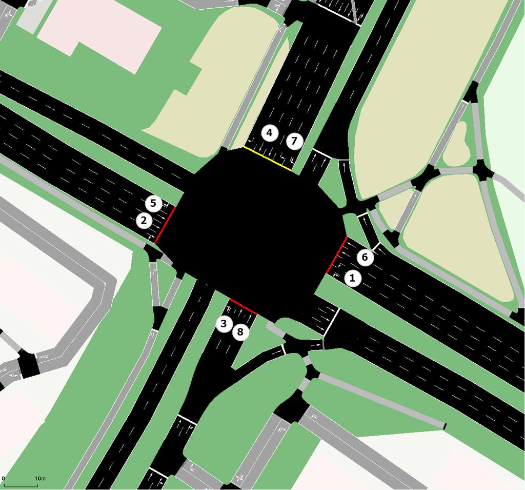 once. Figure 17. Tammsaare-Sõpruse intersection with possible flows. On peak hour, PETSSA is very powerful.