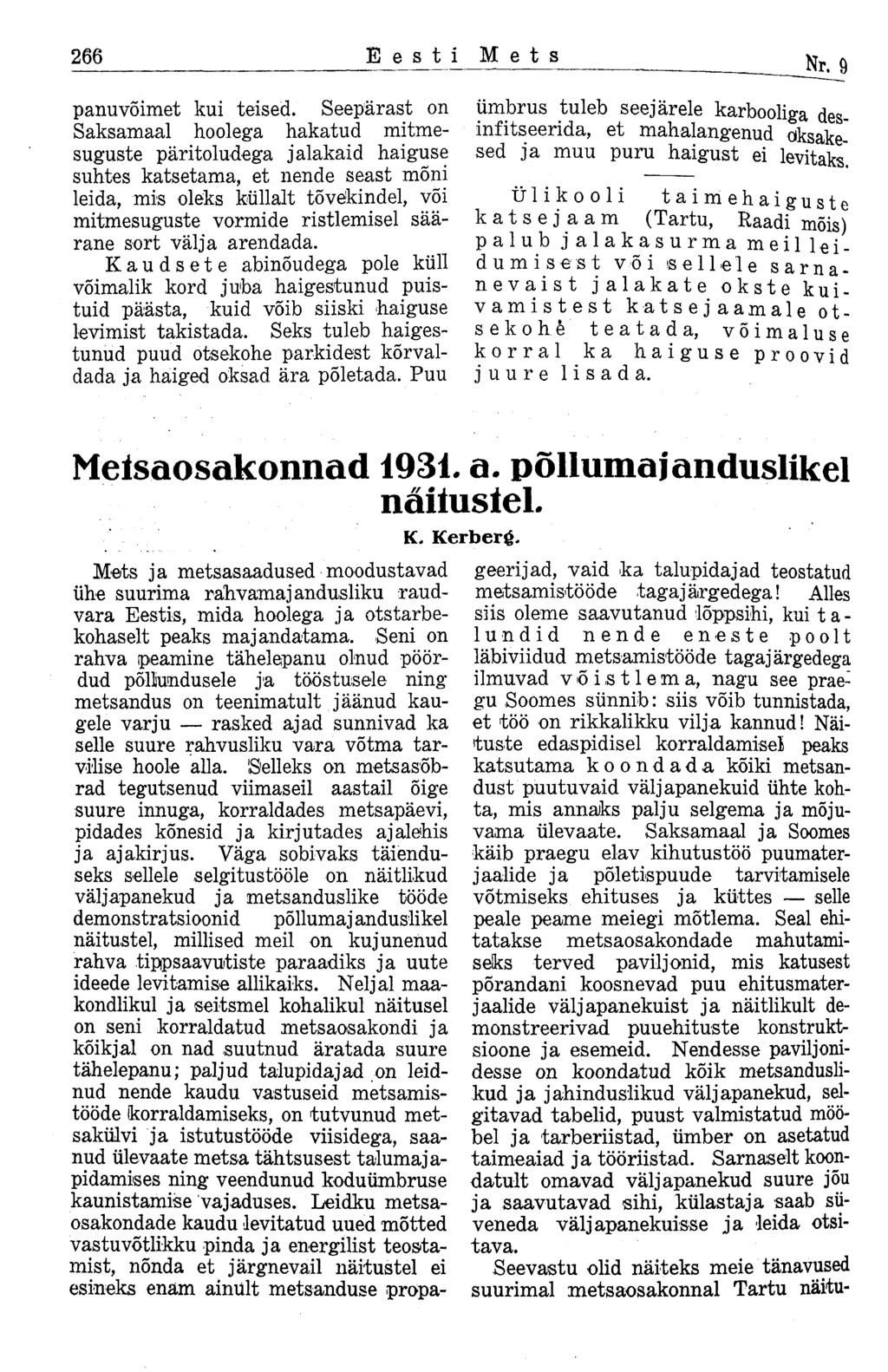 266 Eesti Mets panuvõimet kui teised.