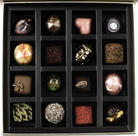 16 divine chocolates.