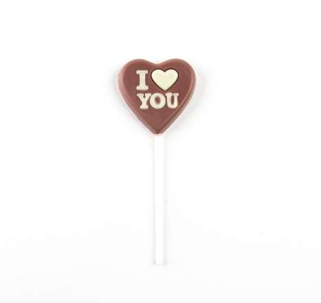 130 x 60 x 10 91 141. Milk chocolate lollipop - I love you!. Piimašokolaadist pulgakomm - Armastan sind!
