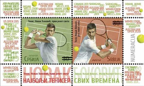 Skal vi tro Postbeeld, er det utgitt 728 frimerker med tennismotiver. Først ute var Filippinene i 1934 der tennis er motivet på ett av tre merker i en serie. Tennis pryder merke nr.