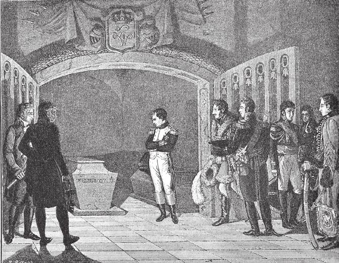 Tauroggeni konventsiooni diplomaatiline eellugu ja tulemused ning tähtsus... 33 L. M. Fontaine Marie-Nicholas Ponce-Camus järgi, Napoleon Friedrich Suure sarga juures 25. oktoobril 1806.