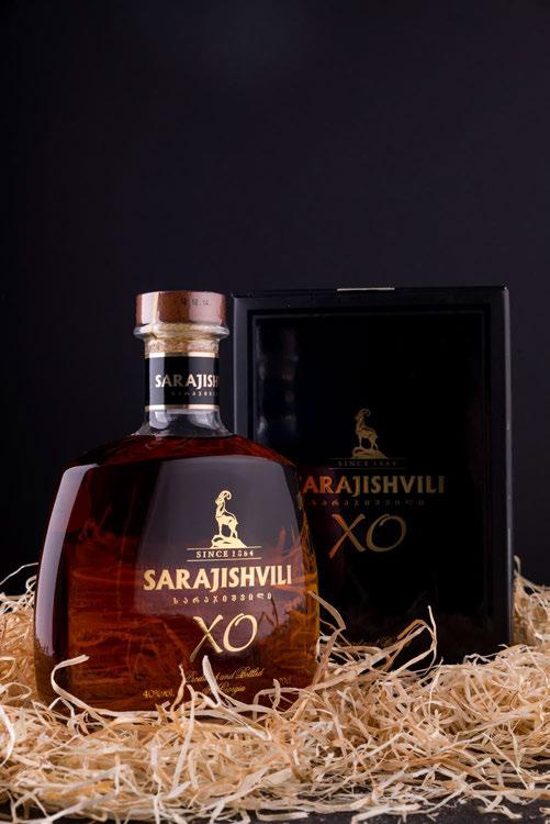 Sarajishvili XO Brandy Gruusia Sarajishvili XO on valmistatud klassikalisel konjaki valmistamise meetodil sisaldades David Sarajishvili kollektsiooni unikaalseid brändisid.