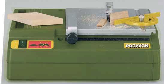 Puidu, värviliste metallide, plasti ja trükkplaatide täiesti sirgelt lõikamiseks. Ketassaepink KS 230 Komplekti kuuluva superlõikekettaga (Ø 58 mm) saab lõigata kuni 8 mm paksust pehmet puitu.