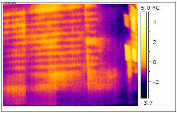 Termoülevaatuse lugemise juhend Termokaameraga tehtud pildid näitavad seina temperatuuri (seina soojuskiirgust), mida madalam temperatuur, seda tumedam värvus.