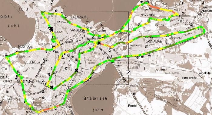 Levikaardid Kaardil roheline ja heleroheline on hea või väga hea signaalitugevus, kollane