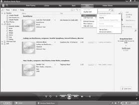 Windows Media Playeri kasutamine 4 Valige soovitud kategooria, klõpsates vasakul [Library] ja valige muusikafailid või albumid, mis diktofoni üle kanda, ning lohistage ja vabastage need paremal aknas