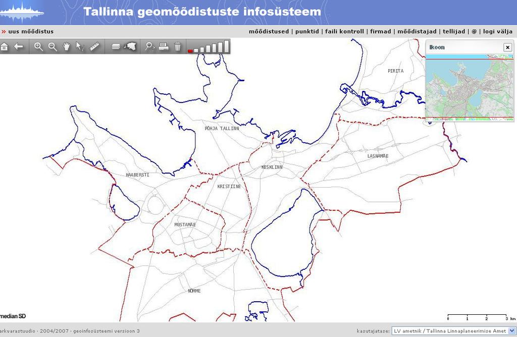 Tallinna geomõõdistuste infosüsteem Kontroller