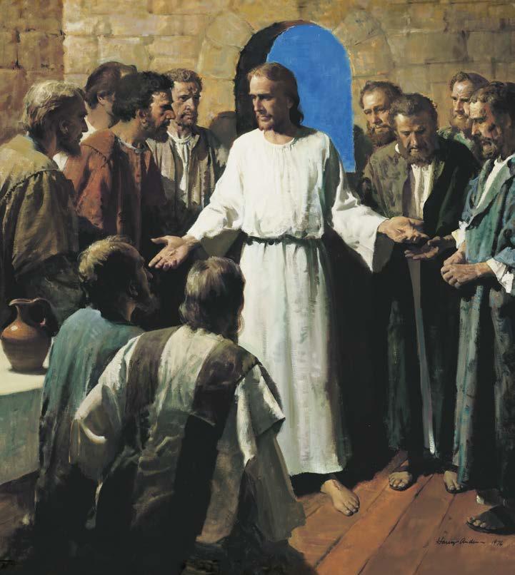 JUMALUS, 1. OSA Jeesus näitab oma haavu (Luuka 24:36 40). Jeesus ilmus oma apostlitele ülestõusnud, lihast ja luust kehas. Esimene nägemus (Joseph Smith ajalugu 1:15 20).