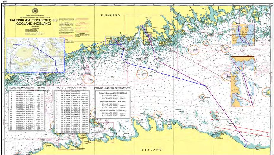 Estlink 2 merekaabli veeskamine on kavandatud Aseri lähistel (joonis 1). Antud mereala iseloomustab suhteliselt järsk merepõhja langus ja 10 m sügavusjoon kulgeb rannast umbes 1 km kaugusel.
