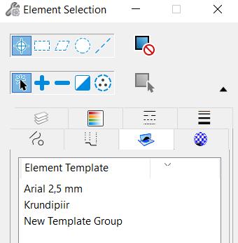 Mallid Element Templates V8 platvormil lisatud võimalus hoida standardivastavust Definitsioone hoitakse DGNLIB failis ja