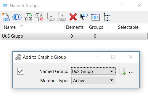 Named Groups Paindlik grupeerimise meetod Grupp võib sisaldada elemente nii tööfailist kui reference failidest Gruppidest saab