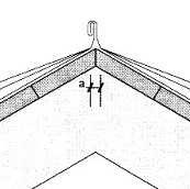 * ülespööre takistusele peab olema mitte vähem kui 200 mm, katusepinnale mitte vähem kui 300 mm kõigil külgedel Kinnise harja puhul ühendatakse paanid otsakuti kahekordse püstvaltsliitega, mis
