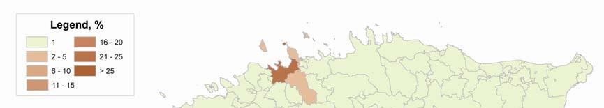 Ida-Virumaa külastajatest on oma esimese kõnetoimingu 39% teinud Ida-Virumaal, enamus neist on siia saabunud ilmselt Narva kaudu.