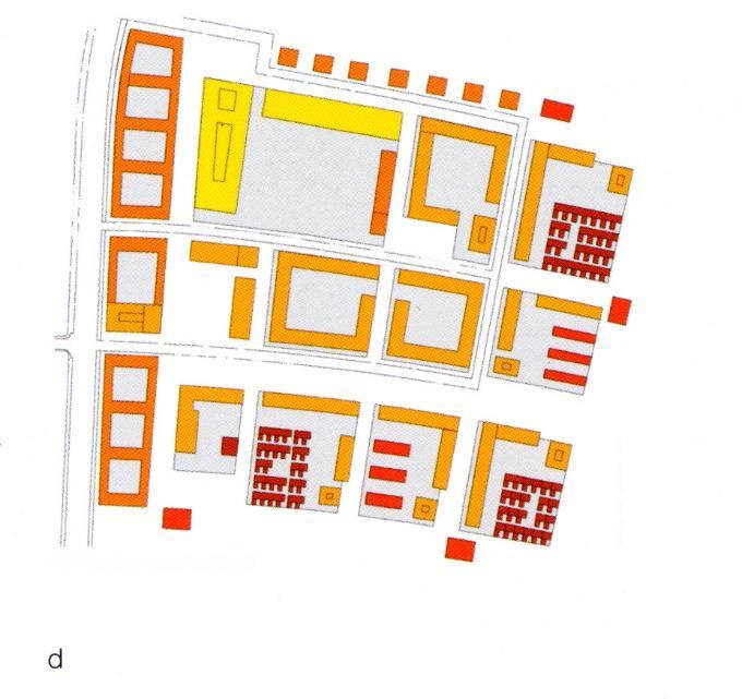 Joonis 2.12 - Linnaplaneeringuline skeem endiste Printz Eugen Kaserne barakkide ümberehitusest Münchenis. Arhitektuurivõistlus.