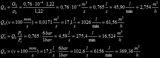 Lähtetingimused on samas, rõhk kuni 6 bar, mahtuvuslik kulu 5,9 l/min kuni 275, l/min ja 1026 l/min kuni 6156 l/min kui kolvi maksimaalne kiirus on 100 mm/s. 7.