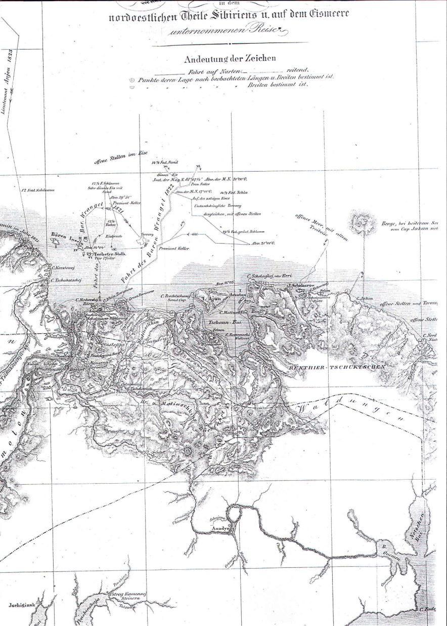 Neljas ekspeditsioon Vene Kirde-Siberi ekspeditsioon 1821 1824 Ferdinand von Wrangelli ja Peter Anjou ülesandeks oli kaardistada Kirde-Siberi rannik ja selgitada maade olemasolu sellest põhja pool