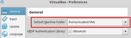 Enne virtuaalmasinate loomist tasub veenduda, et VirtualBox i vaikimisi kataloog virtuaalmasinate jaoks asub kettajaol (partition) kus on piisavalt ruumi - klassiarvutis on see vaikimisi paigas kuid