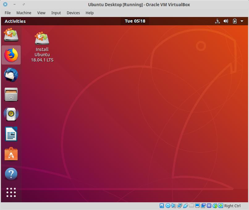 Live sessioon Kui valisime eelnevalt Try Ubuntu without installing siis käivitatakse täisväärtuslik graafilise kasutajaliidesega operatsioonisüsteem otse optiliselt andmekandjalt (.