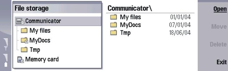 12. File manager (Failihaldur) Menüüs File manager saate hallata faile ja kaustu. Avage Desk > Office > File manager. Failihalduri akna vasakpoolsel paneelil saab kaustu sirvida ja neid valida.