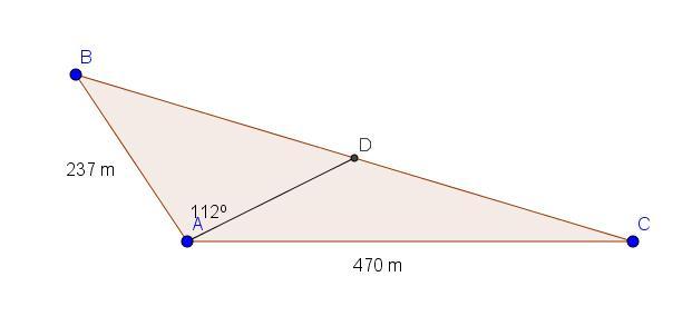 7 cos cos 6 6 5 cos cos 6 6 Järelikult a : a 7 Vastus Antud lõigul on lahendid ; Parameetri väärtus on a 8) RE 6 (p) Kolmnurkse maatüki ABC külg AB on 7 m ja külg AC on 7 m Nurk antud külgede vahel