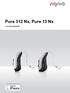 Pure 312 Nx, Pure 13 Nx Kasutusjuhend Hearing Systems